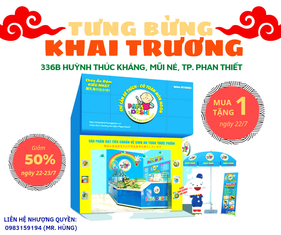 KHAI TRƯƠNG HỒNG PHÁT CỬA HÀNG PAPA DASHI PHAN THIẾT