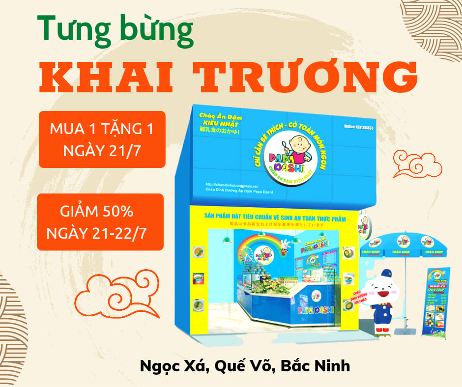 TƯNG BỪNG KHAI TRƯƠNG CỬA HÀNG PAPA DASHI BẮC NINH