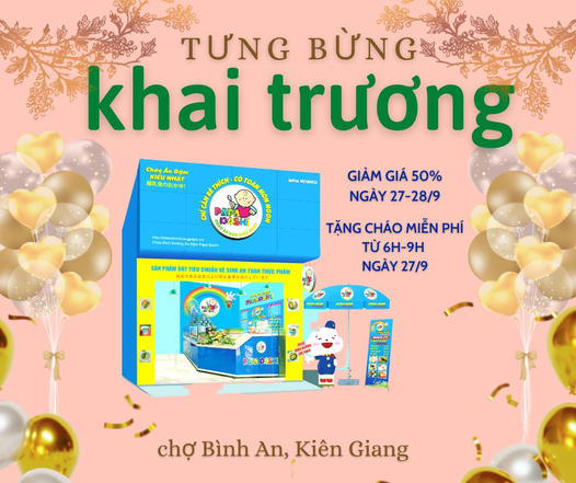 TƯNG BỪNG KHAI TRƯƠNG CỬA HÀNG PAPA DASHI KIÊN GIANG