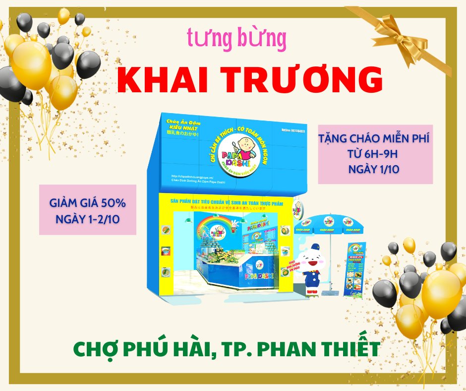 CỬA HÀNG PAPA DASHI PHAN THIẾT ĐÃ CÓ MẶT